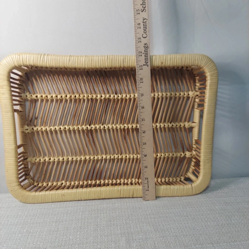 MCM Danish Rattan Serving Tray Modern Chic‎ Boho Bamboo Vintage 17
